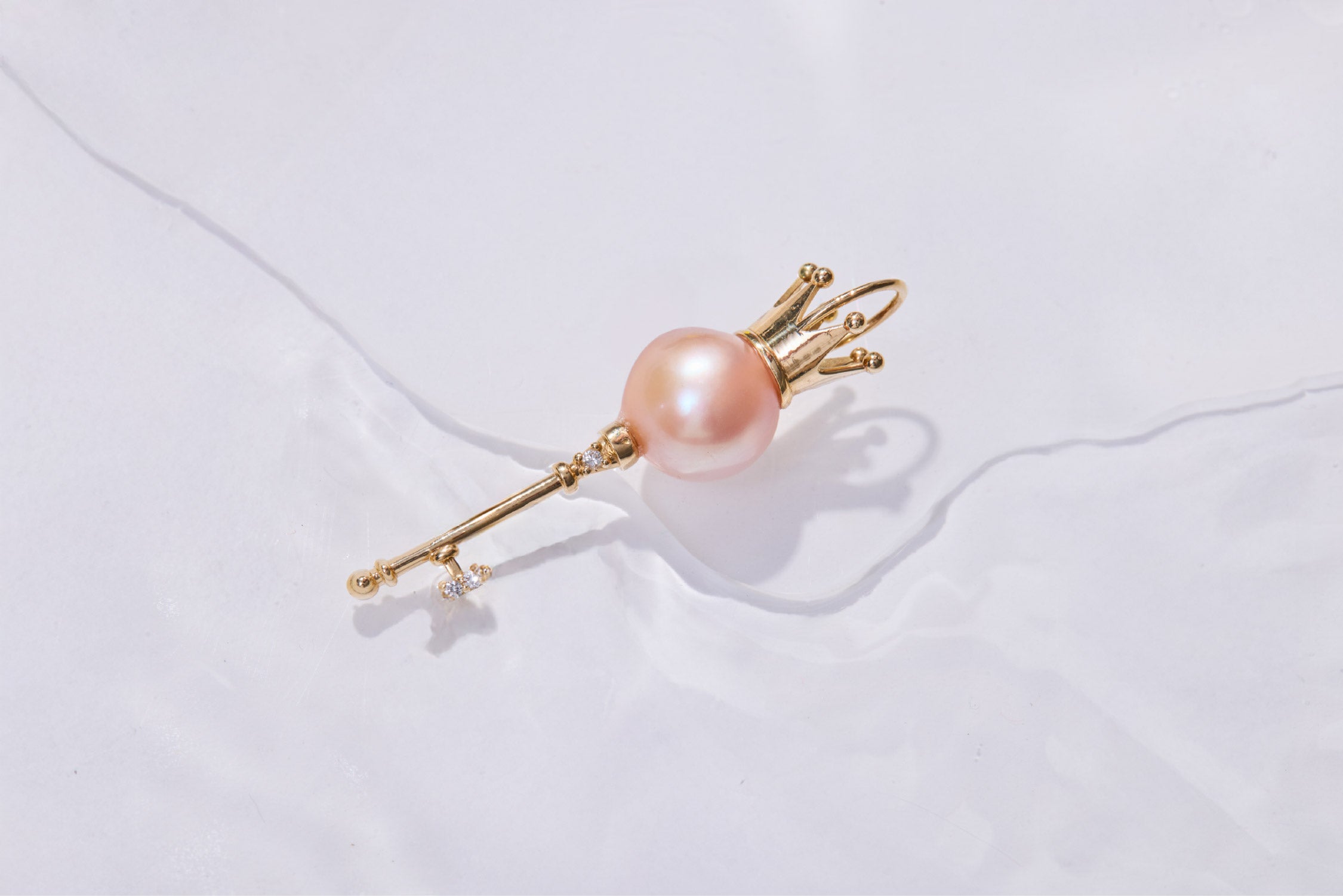 Crown Key Gold Necklace