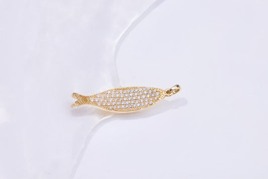 Diamond Catch , Fish Necklace